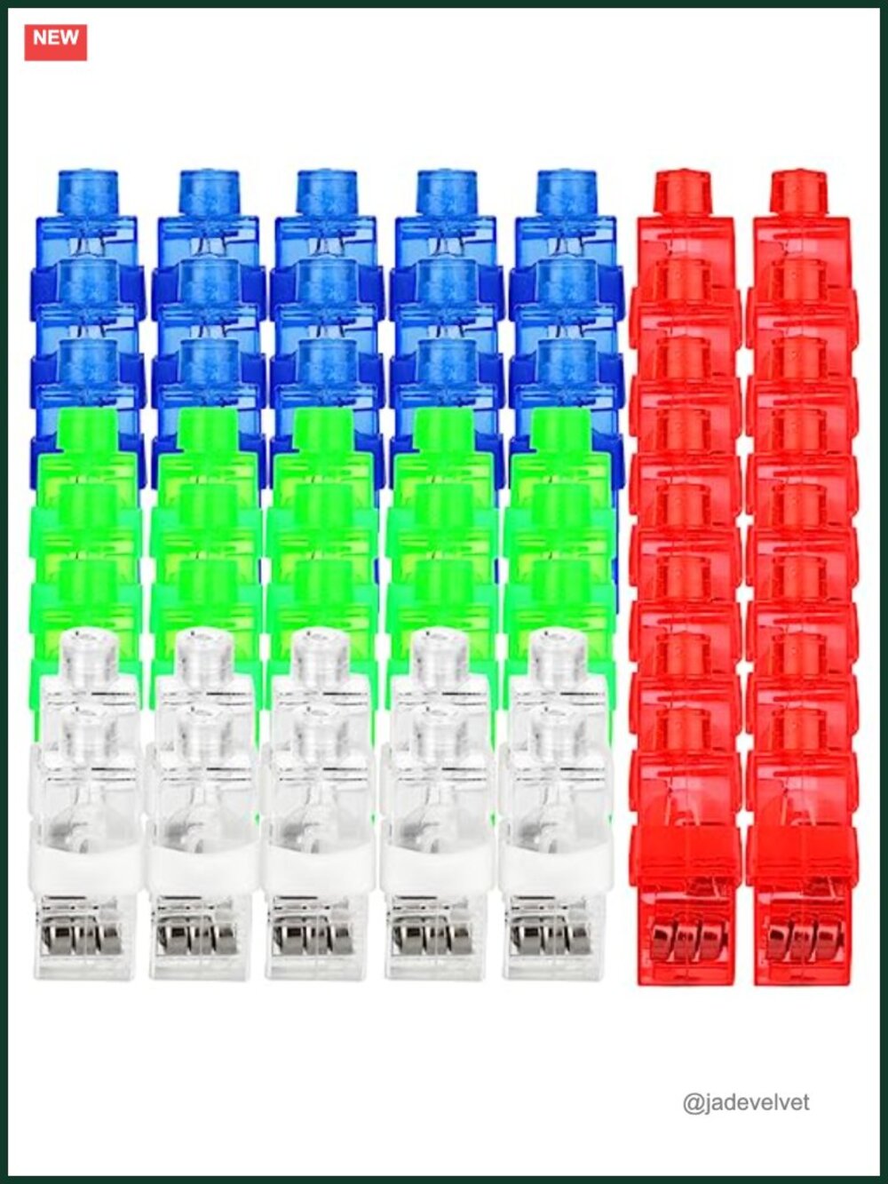 60 LED Finger Lights Glow Party Favors Flashlight Toys Kids Birthday
